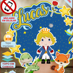 ARQUIVO de Corte Topo de Bolo Pequeno Principe e a Raposa Shaker - 08