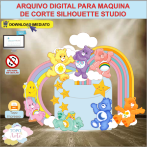 ARQUIVO de Corte Topo de Bolo Ursinhos Carinhosos - 08