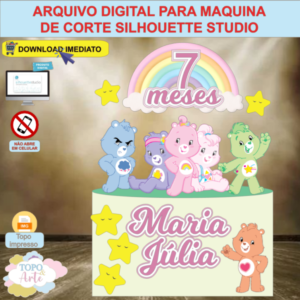 ARQUIVO de Corte Topo de Bolo Ursinhos Carinhosos - 02