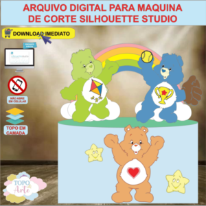 ARQUIVO de Corte Topo de Bolo Ursinhos Carinhosos - 07