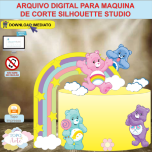 ARQUIVO de Corte Topo de Bolo Ursinhos Carinhosos - 09