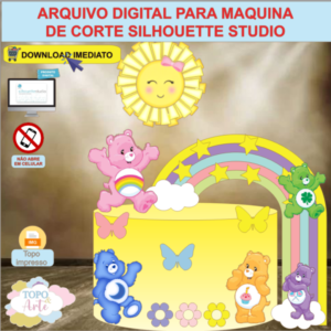 ARQUIVO de Corte Topo de Bolo Ursinhos Carinhosos - 10