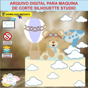 ARQUIVO de Corte Topo de Bolo Urso Ursinho - 06