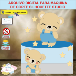 ARQUIVO de Corte Topo de Bolo Urso Ursinho - 13