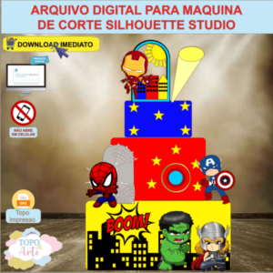 ARQUIVO de Corte Topo de Bolo Os Vingadores - 03