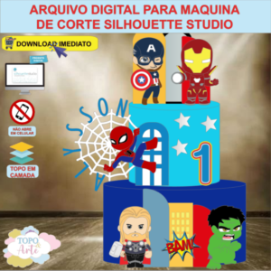 ARQUIVO de Corte Topo de Bolo Os Vingadores - 06