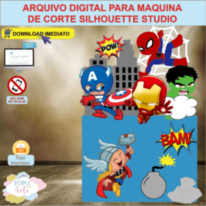 ARQUIVO de Corte Topo de Bolo Os Vingadores - 09