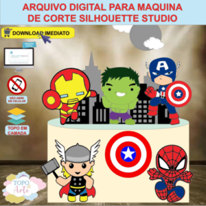 ARQUIVO de Corte Topo de Bolo Os Vingadores - 10