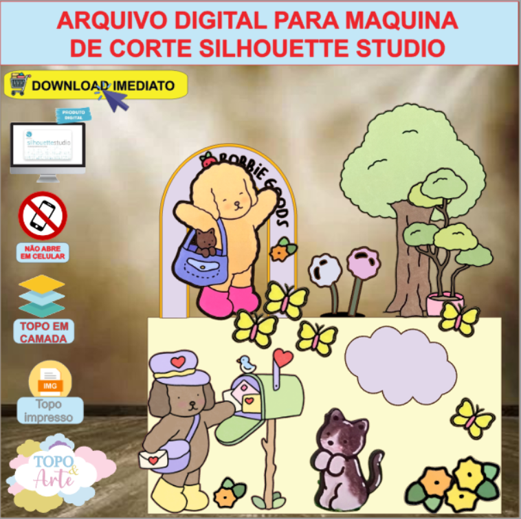 ARQUIVO de Corte Topo de Bolo Bobbie Goods - 09