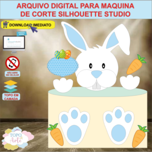 ARQUIVO de Corte Topo de Bolo Coelho da Pascoa - 01