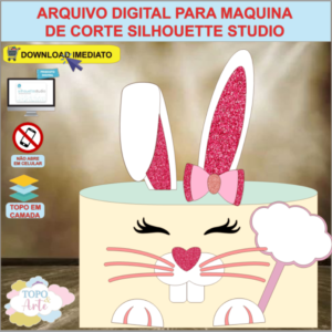 ARQUIVO de Corte Topo de Bolo Coelho da Pascoa - 02