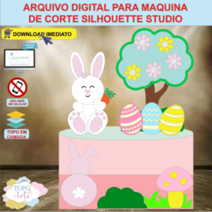 ARQUIVO de Corte Topo de Bolo Coelho da Pascoa - 09