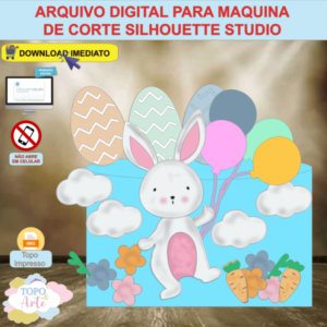 ARQUIVO de Corte Topo de Bolo Coelho da Pascoa - 11