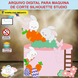 ARQUIVO de Corte Topo de Bolo Coelho da Pascoa - 15