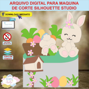 ARQUIVO de Corte Topo de Bolo Coelho da Pascoa - 17