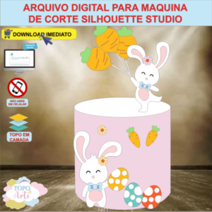 ARQUIVO de Corte Topo de Bolo Coelho da Pascoa - 18