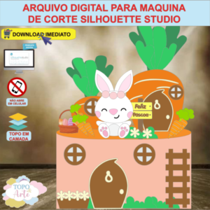 ARQUIVO de Corte Topo de Bolo Coelho da Pascoa - 22