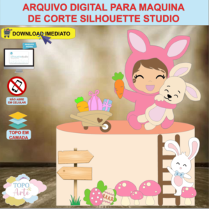 ARQUIVO de Corte Topo de Bolo Coelho da Pascoa - 23