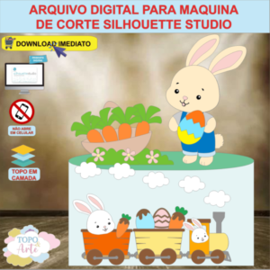 ARQUIVO de Corte Topo de Bolo Coelho da Pascoa - 25