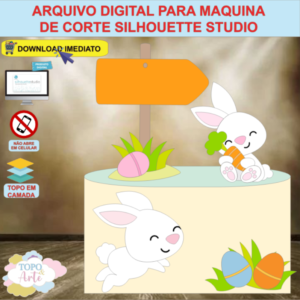ARQUIVO de Corte Topo de Bolo Coelho da Pascoa - 30