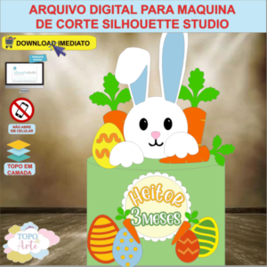 ARQUIVO de Corte Topo de Bolo Coelho da Pascoa - 37