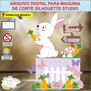 ARQUIVO de Corte Topo de Bolo Coelho da Pascoa - 40