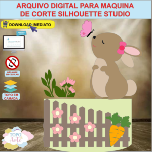 ARQUIVO de Corte Topo de Bolo Coelho da Pascoa - 42