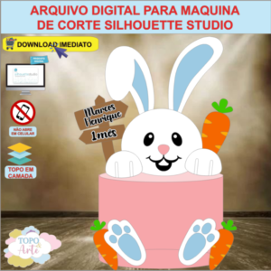 ARQUIVO de Corte Topo de Bolo Coelho da Pascoa - 44