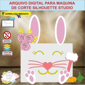 ARQUIVO de Corte Topo de Bolo Coelho da Pascoa - 49