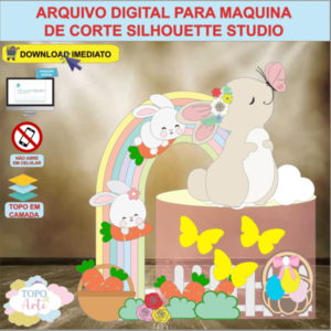 ARQUIVO de Corte Topo de Bolo Coelho da Pascoa - 59
