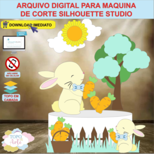 ARQUIVO de Corte Topo de Bolo Coelho da Pascoa - 62