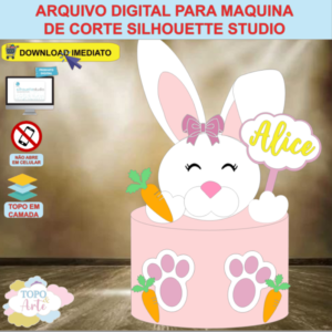 ARQUIVO de Corte Topo de Bolo Coelho da Pascoa - 63