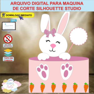 ARQUIVO de Corte Topo de Bolo Coelho da Pascoa - 64
