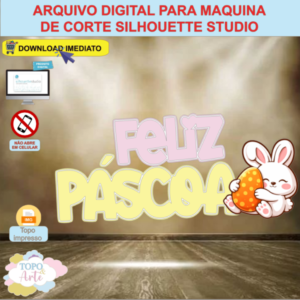 ARQUIVO de Corte Topo de Bolo Feliz Pascoa - 65