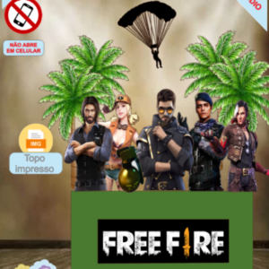 ARQUIVO de Corte Topo de Bolo  Free Fire - 02