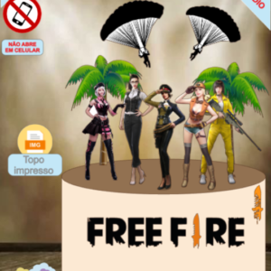 ARQUIVO de Corte Topo de Bolo  Free Fire - 03
