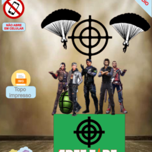 ARQUIVO de Corte Topo de Bolo  Free Fire - 05