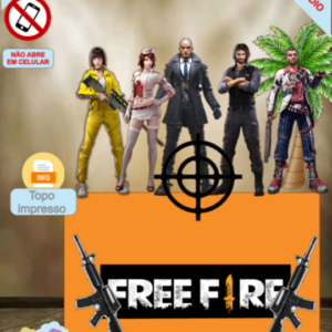 ARQUIVO de Corte Topo de Bolo  Free Fire - 06