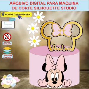 ARQUIVO de Corte Topo de Bolo Minnie Mouse - 25