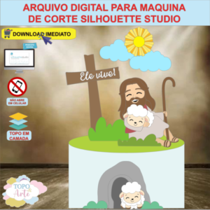 ARQUIVO de Corte Topo de Bolo Pascoa Crista - 13