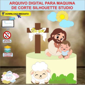 ARQUIVO de Corte Topo de Bolo Pascoa Crista - 14