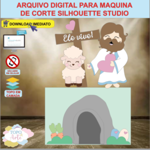 ARQUIVO de Corte Topo de Bolo Pascoa Crista - 56