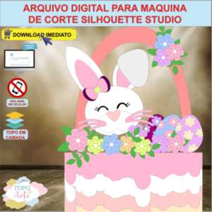 ARQUIVO de Corte Topo de Bolo Pascoa Menina - 35