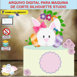 ARQUIVO de Corte Topo de Bolo Pascoa Menina - 36