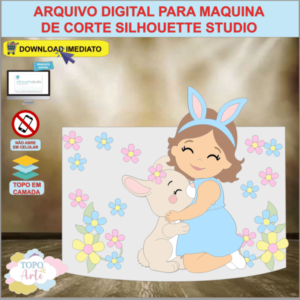 ARQUIVO de Corte Topo de Bolo Pascoa Menina - 52