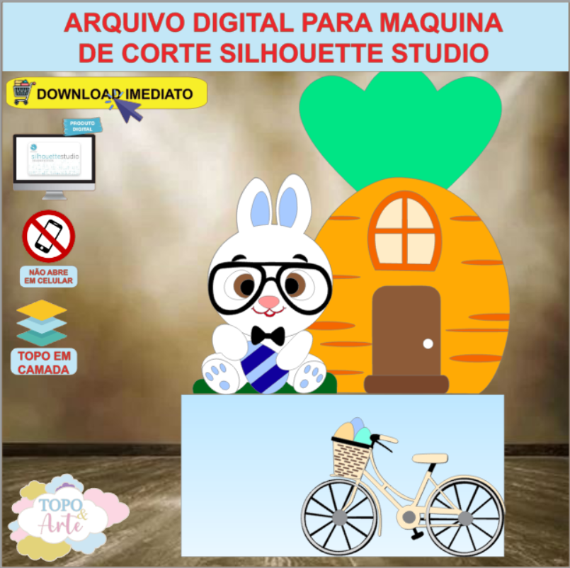 ARQUIVO de Corte Topo de Bolo Pascoa Menino - 34